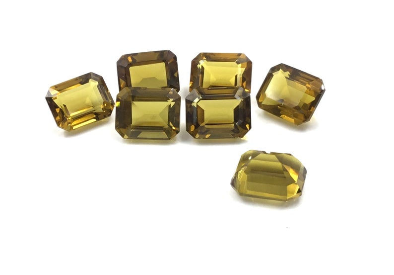 縮圖：Natural Honey Quartz Faceted Fancy Cushion Loose Gemstone