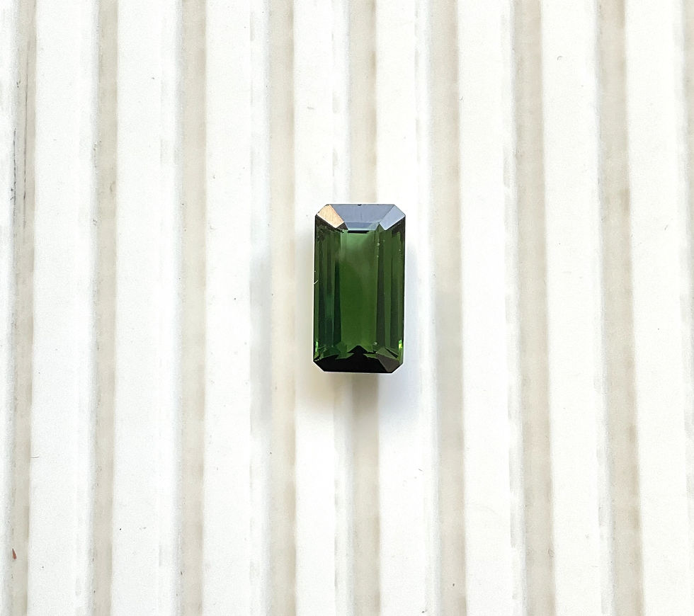 サムネイル： 4.14 Carats Green Tourmaline Octagon Faceted Top Quality Cut stone Natural Gem