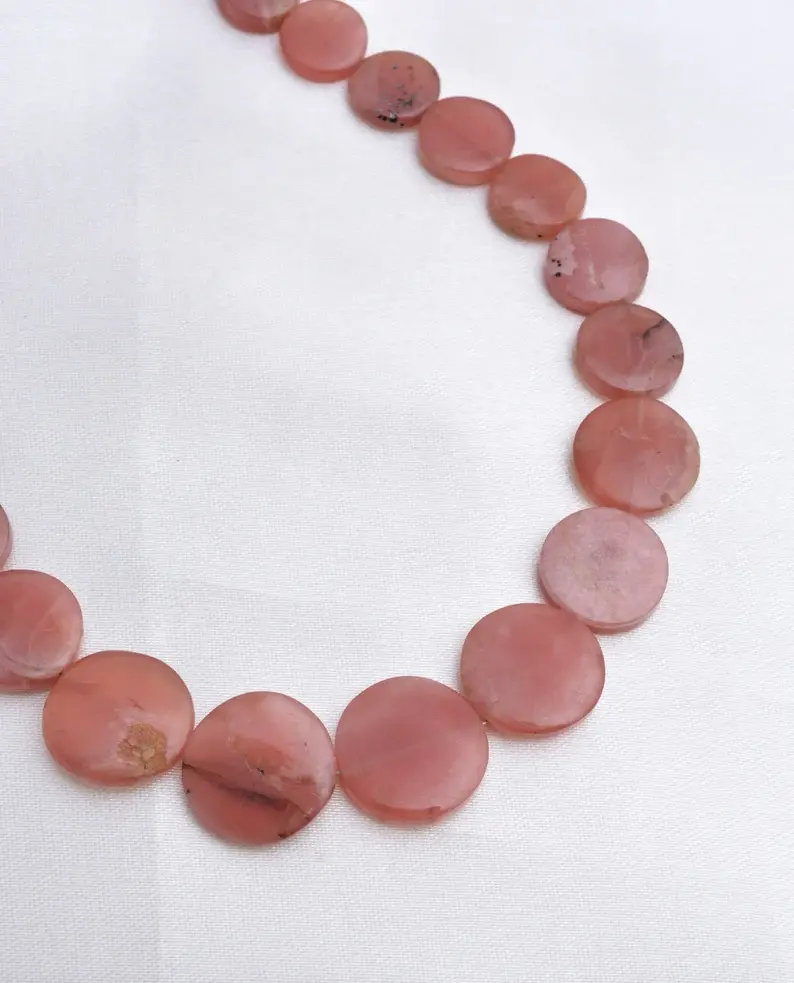 Miniaturbild: Rhodochrosite Quartz Plain Round Beads l 16 Inches Natural Gemstone Beads