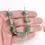 Thumbnail: Moss Aquamarine Fancy Hexagon Tumbles Natural Gemstone Beads