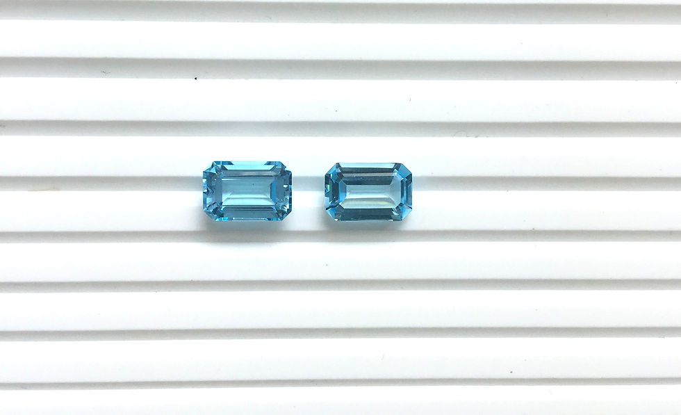 الصورة المصغرة: Blue Topaz Cut Topaz Rectangle Shape Top quality Topaz Natural Blue