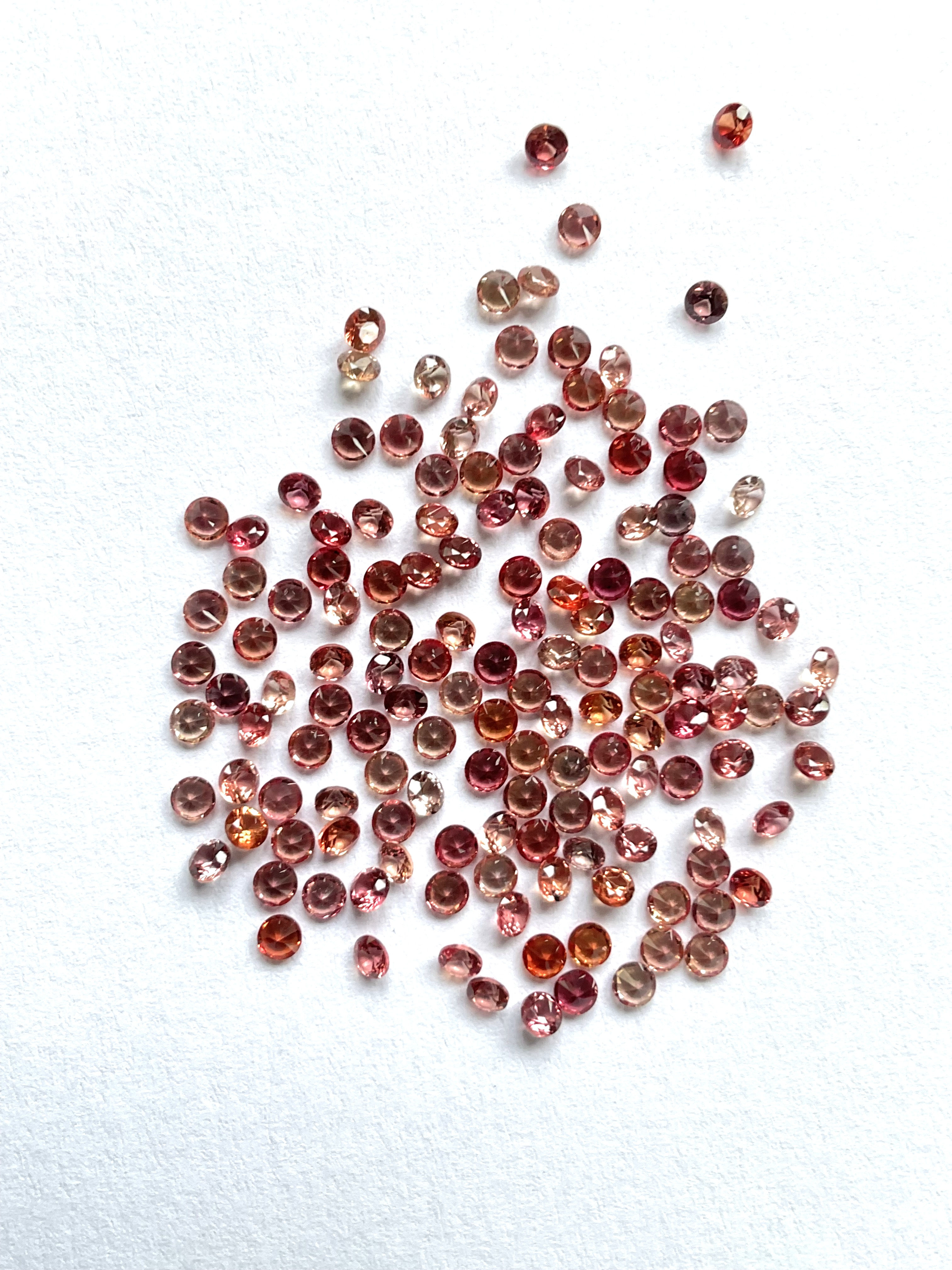 Sapphire Diamond Cutstone 2.10 MM Size For Fine Jewelry Natural Gemstone