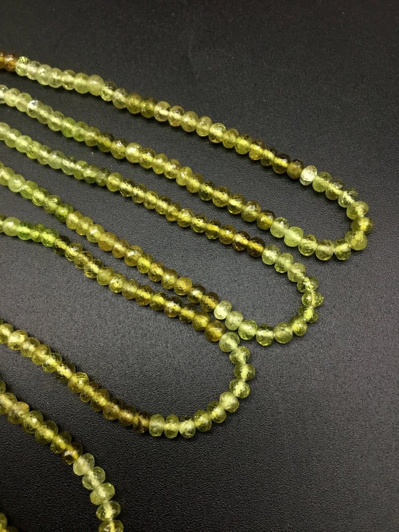 Миниатюра: Grossular Garnet Beads Faceted Natural Gemstone Necklace Beaded Necklace