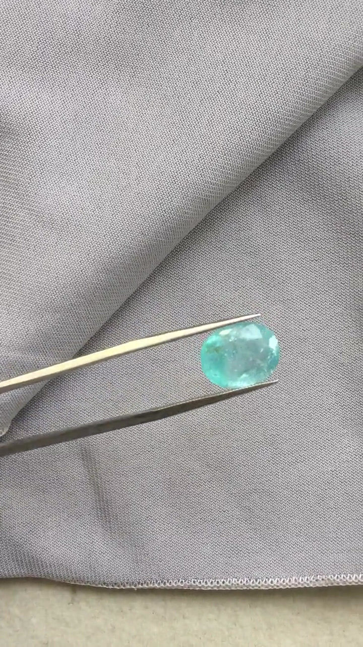 Miniatura: Certified 5.30 Carats Neon Blue Paraiba Tourmaline Oval Cut Stone