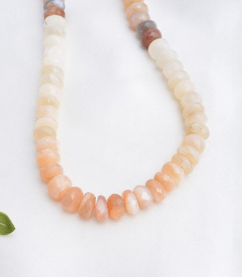 Miniatura: Multi Moonstone Faceted Beads 1 Strand Natural Gemstone Beads