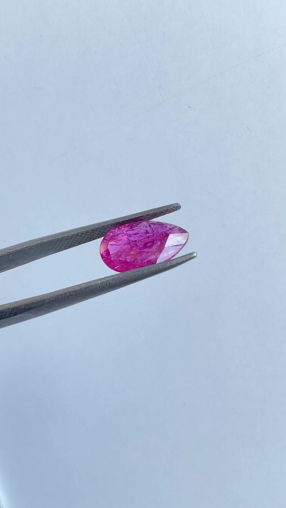 Miniatura: Certified 3.13 Carats Mozambique Ruby Pear Faceted Cut stone No Heat Natural Gem