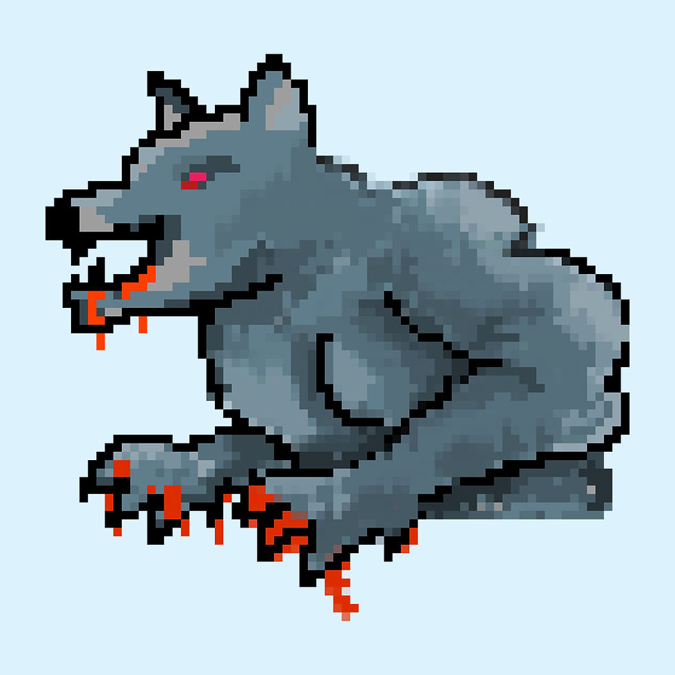 Pixel Art wolf