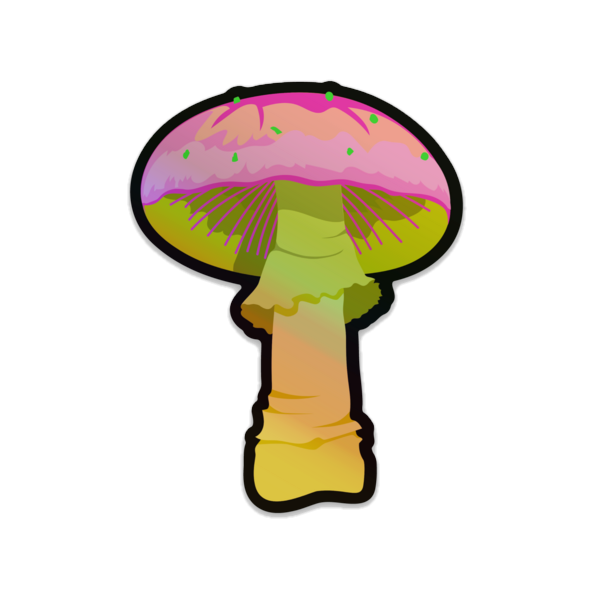Die-Cut Single Mushroom (magnet or sticker)