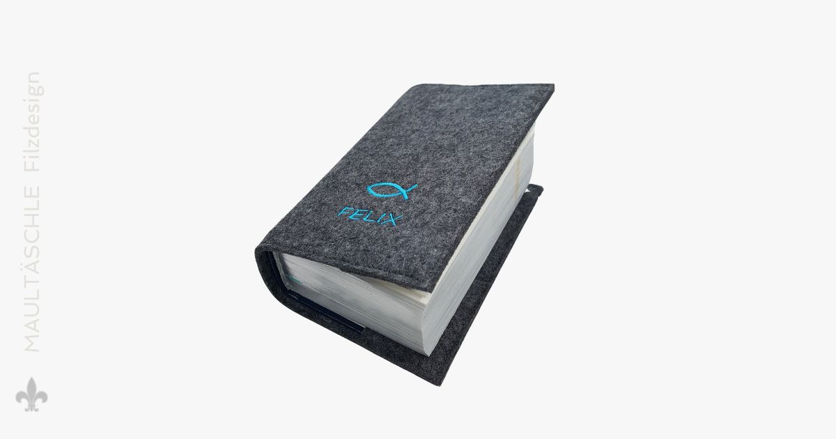Filzhülle evangelisch Ichtys Name . kleine und mittlere Ausgabe