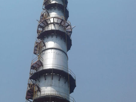 Completion of Chimney 115 Mtrs long