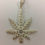 Thumbnail: Silver CZ set leaf pendant