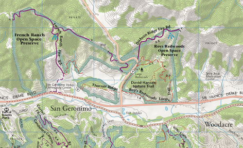 Redwood Shores Bay Bike Trail Map Redwood Regional Park Brochure