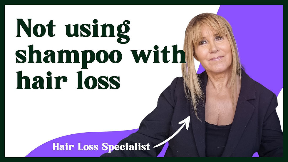 Not using shampoo with hair loss
