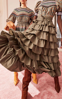 Margot Cotton Tiered Skirt by Ulla Johns