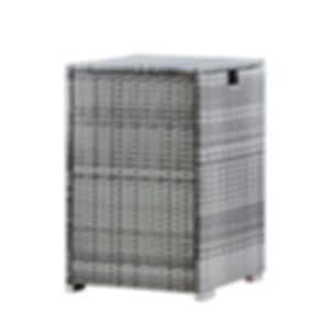 Teamson Home Grey Rattan Gas Bottle Storage Unit