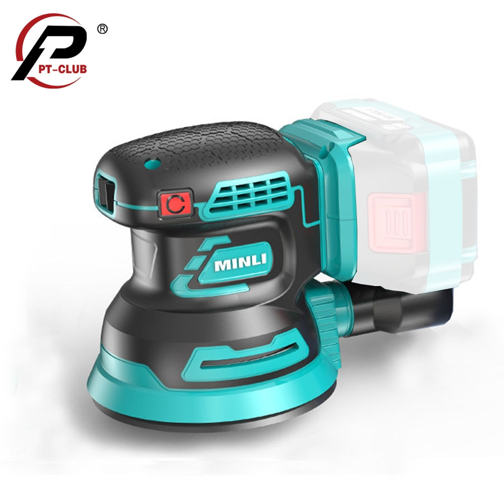 Cordless Makita-Compatible 125mm Sander with 3 Speeds: Sand, Polish, Grind Resin