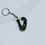 Thumbnail: Letter V epoxy resin keychain with black onyx