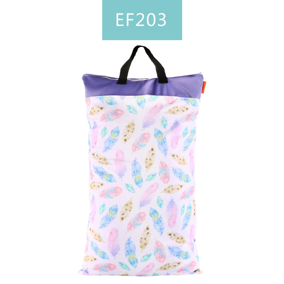 Thumbnail: Happy Flute Large Hanging Wet/Dry Pail Bag for Cloth Diaper, Inserts, Waterproof