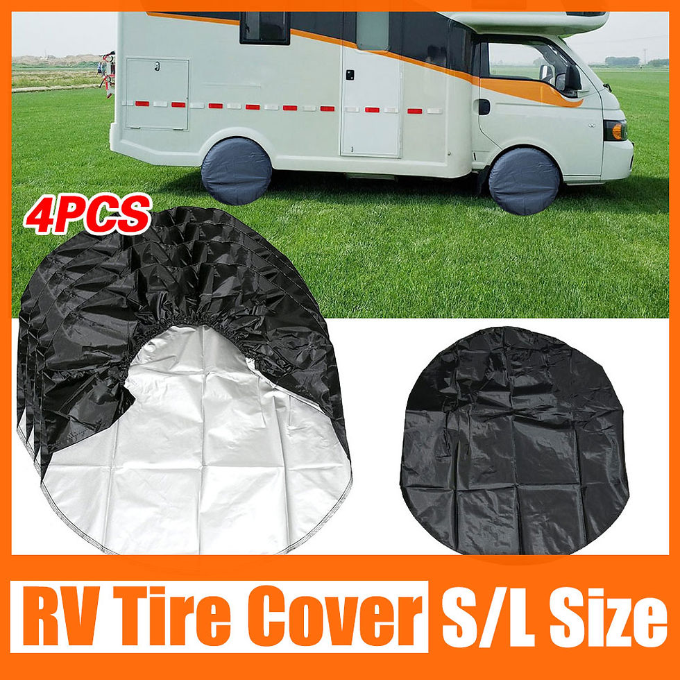 Thumbnail: 2/4pcs Set RV Tire Covers Wheel Protector Tire Covers RV Truck Camper Trailer