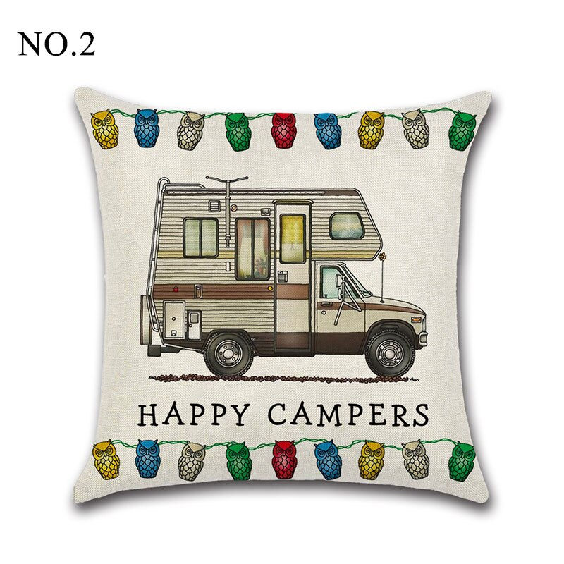 Thumbnail: 45Cm*45Cm Camper Rv Motorhome Design Linen/Cotton Throw Pillow Covers 