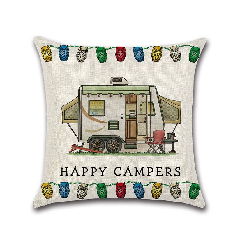 Thumbnail: 45Cm*45Cm Camper Rv Motorhome Design Linen/Cotton Throw Pillow Covers 