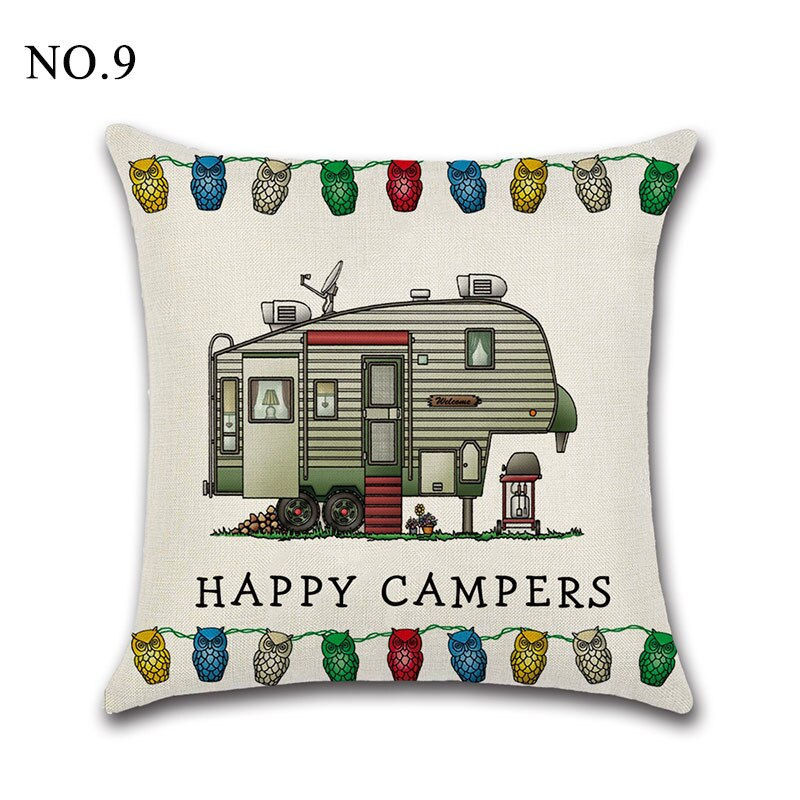 Thumbnail: 45Cm*45Cm Camper Rv Motorhome Design Linen/Cotton Throw Pillow Covers 