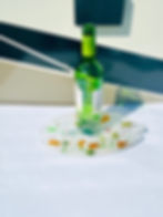 Thumbnail: Resin wine bottle holder infused with real seaglass or beach glass