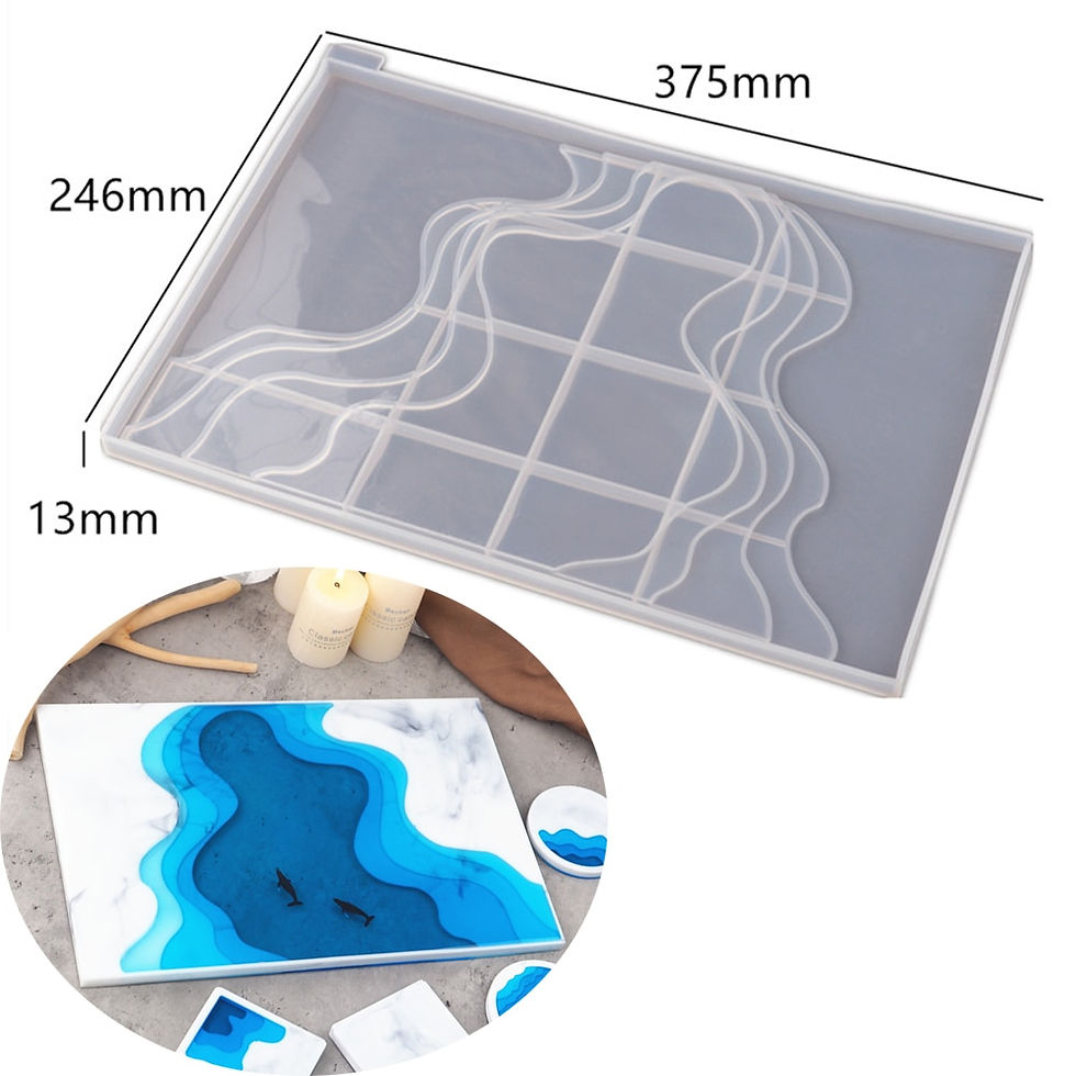 Thumbnail: Large Tray Silicone Mold Crystal Epoxy Resin Casting Molds DIY Epoxy Resin Mold