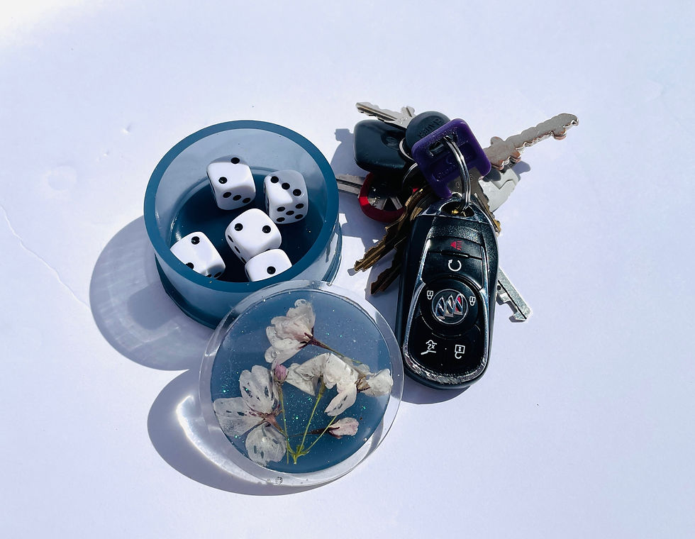 Thumbnail: Small Cherry Blossom Trinket Trays in Blue 