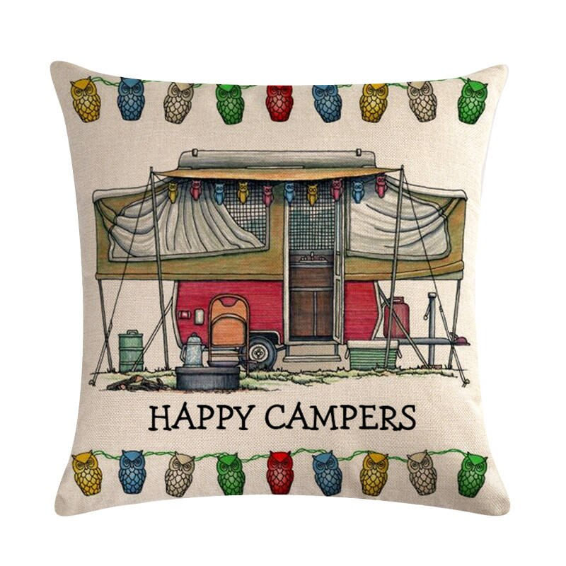 Thumbnail: 45cm*45cm Camper RV Motorhome Linen/Cotton Throw Pillow Cushion Covers 