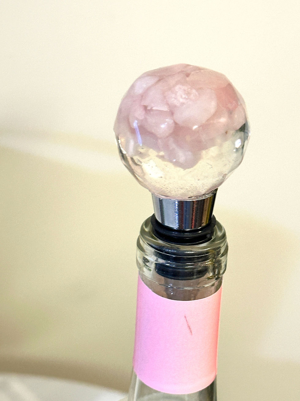 Thumbnail: Rose Quartz Crystals Wine Bottle Stopper