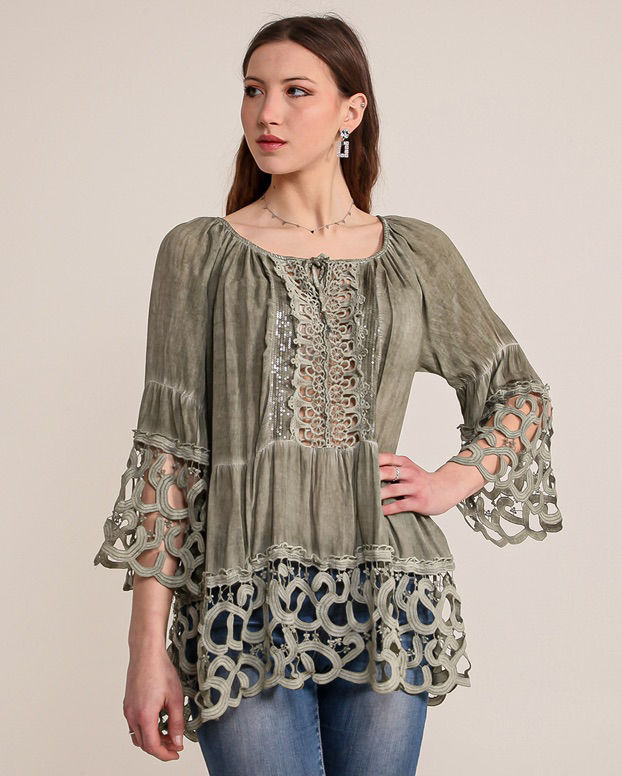 Miniature : Blouse avec broderie
