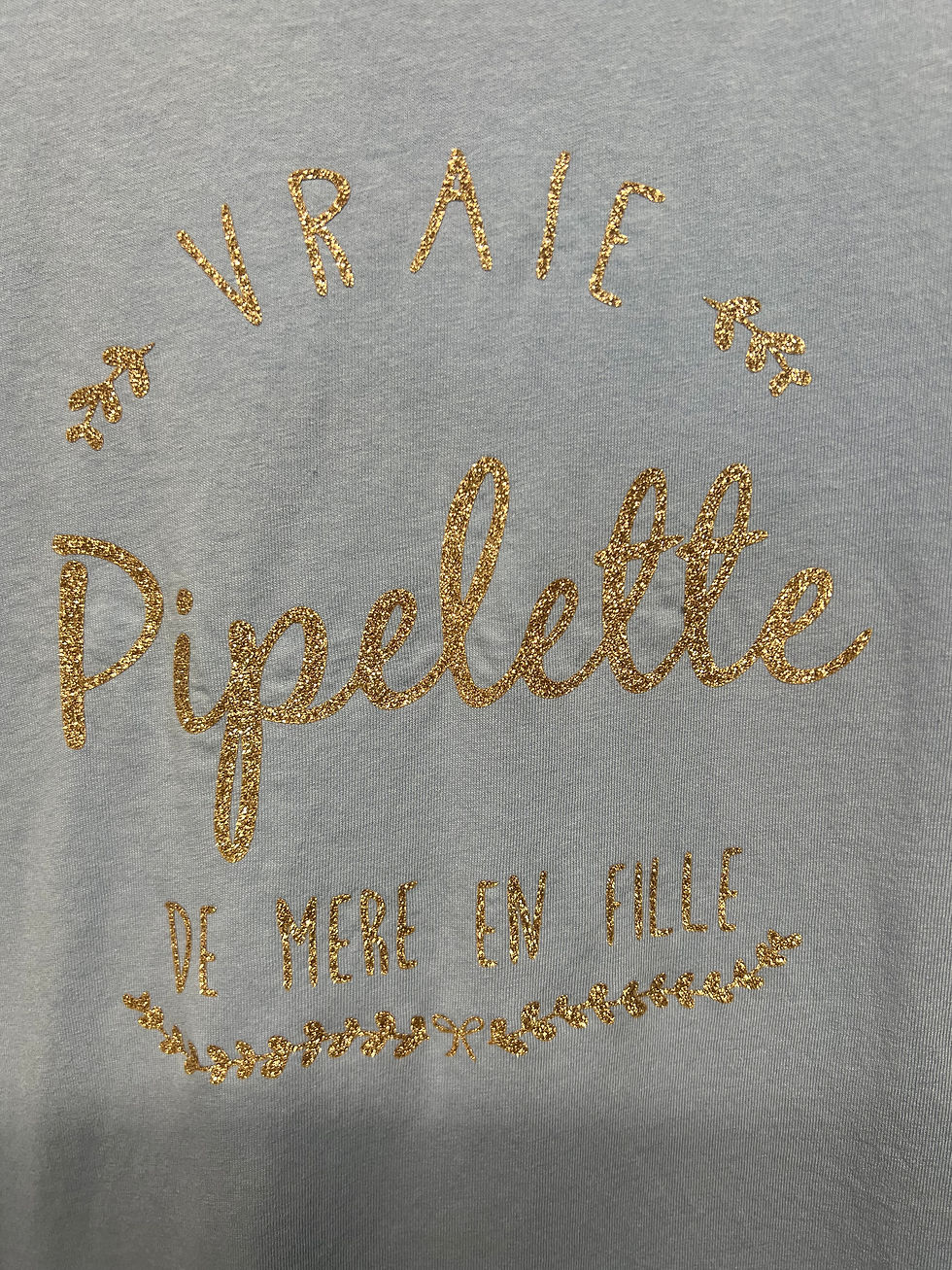 Miniature : Tee-shirt "Vraie pipelette de mère en fille"