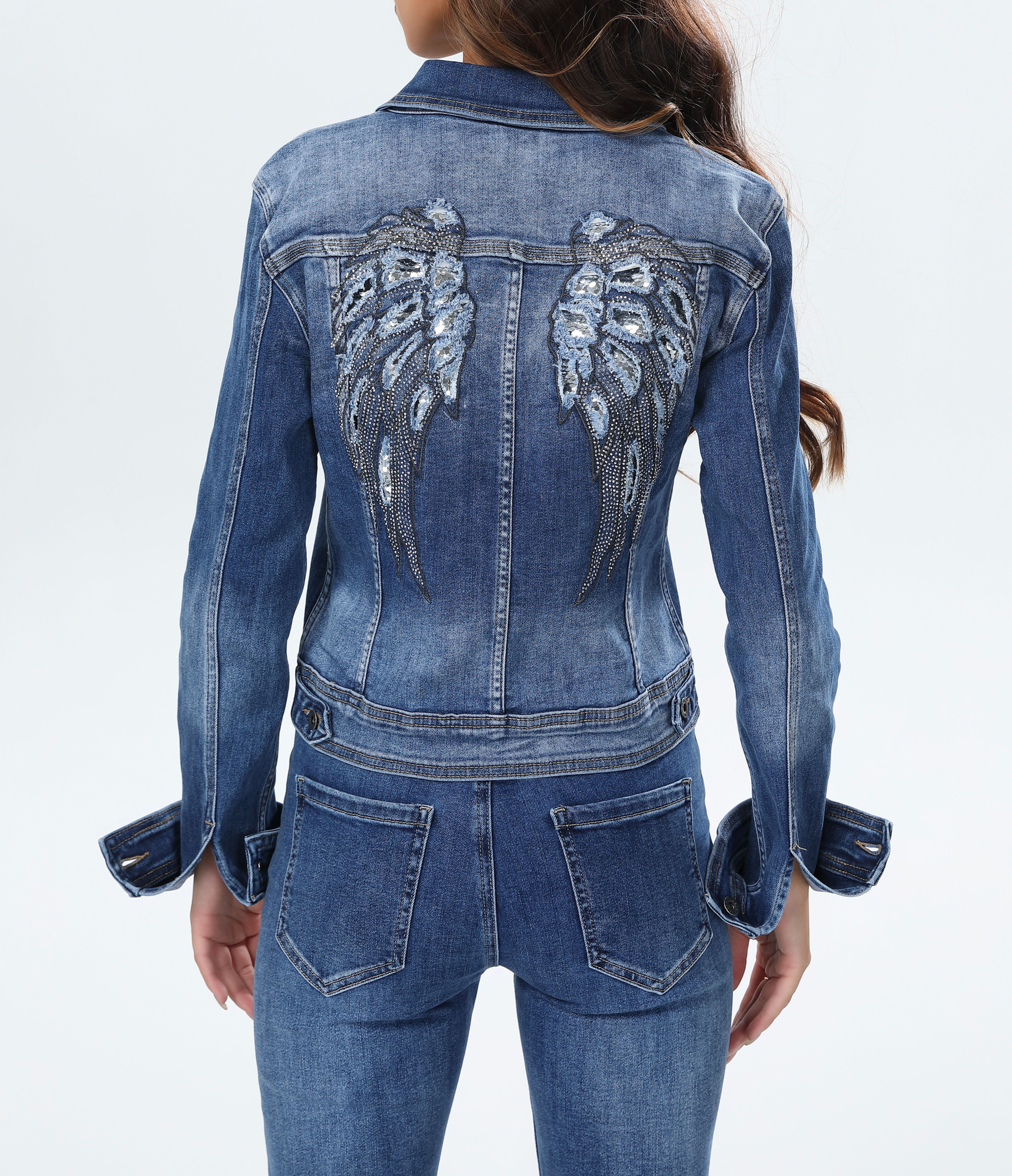Veste en jean avec ailes Melly & Co