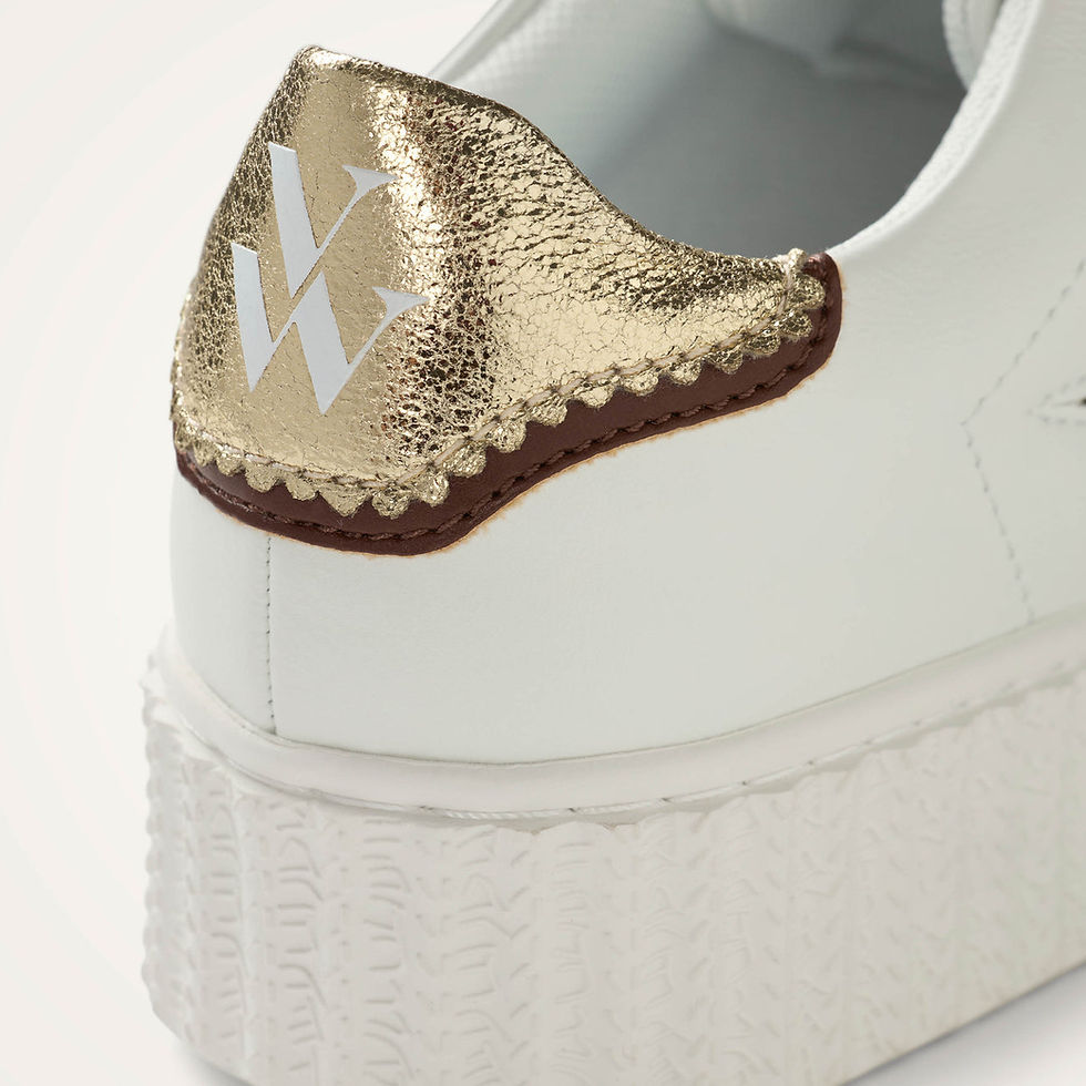 Miniature : Baskets Xenia blanches et or Vanessa Wu