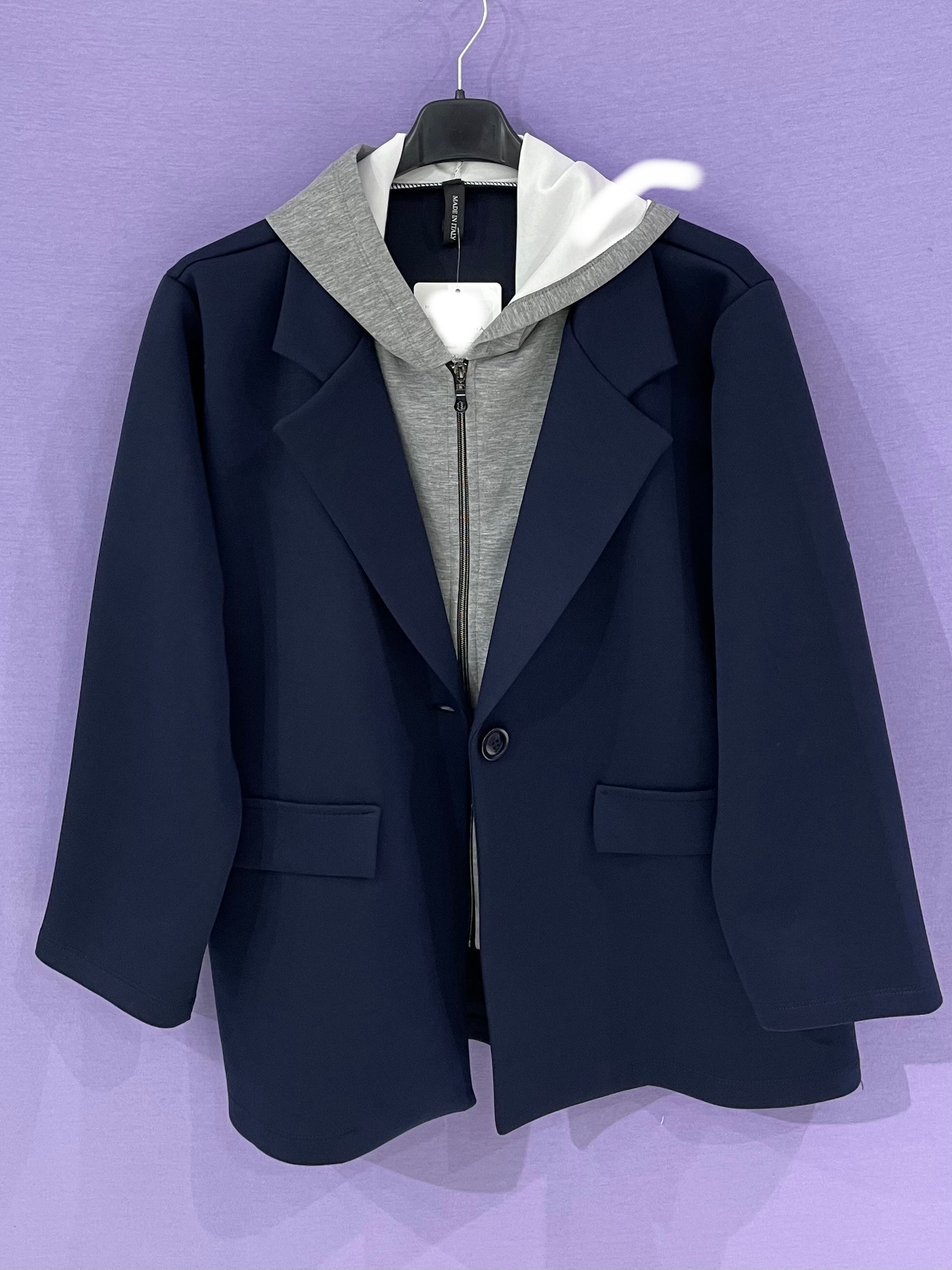 Veste blazer avec sweat grandes tailles