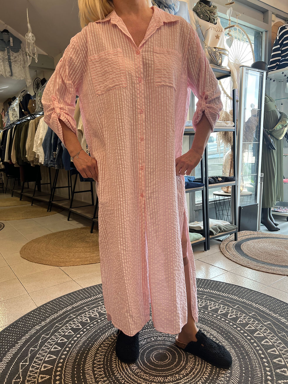 Miniature : Robe chemise à rayures