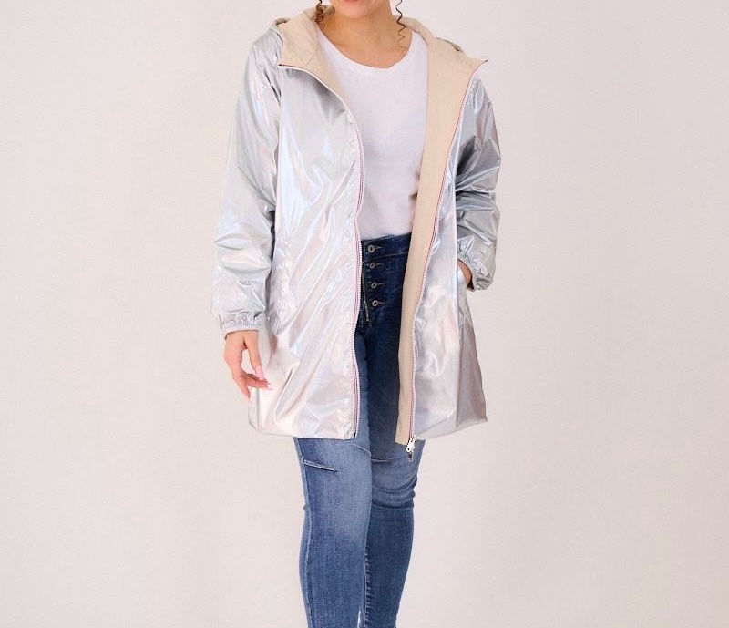 Parka mi-longue réversible