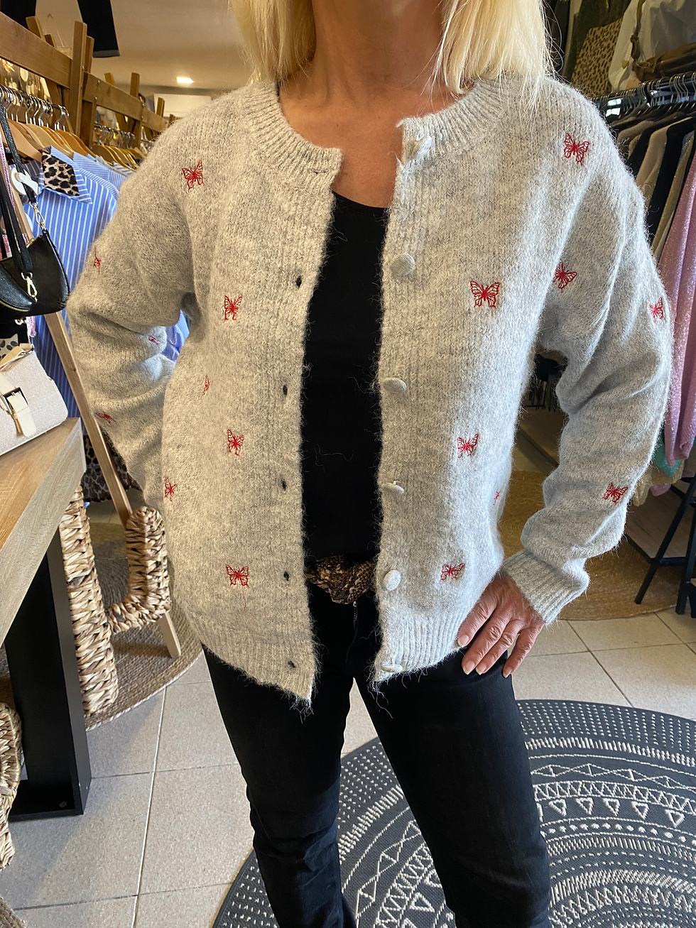 Miniature : Gilet avec papillons rouges 