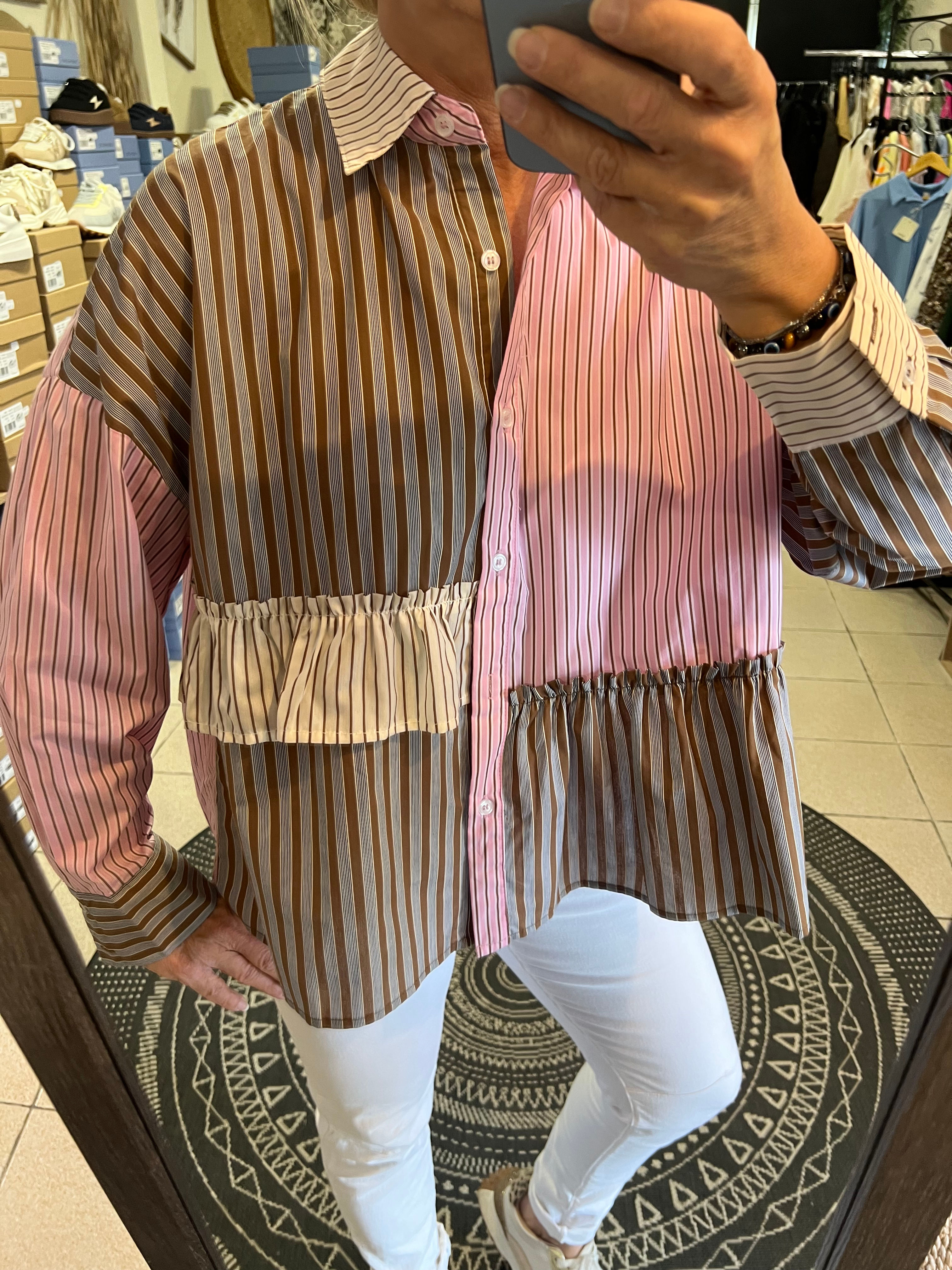 Chemise Rose à rayures Wiya