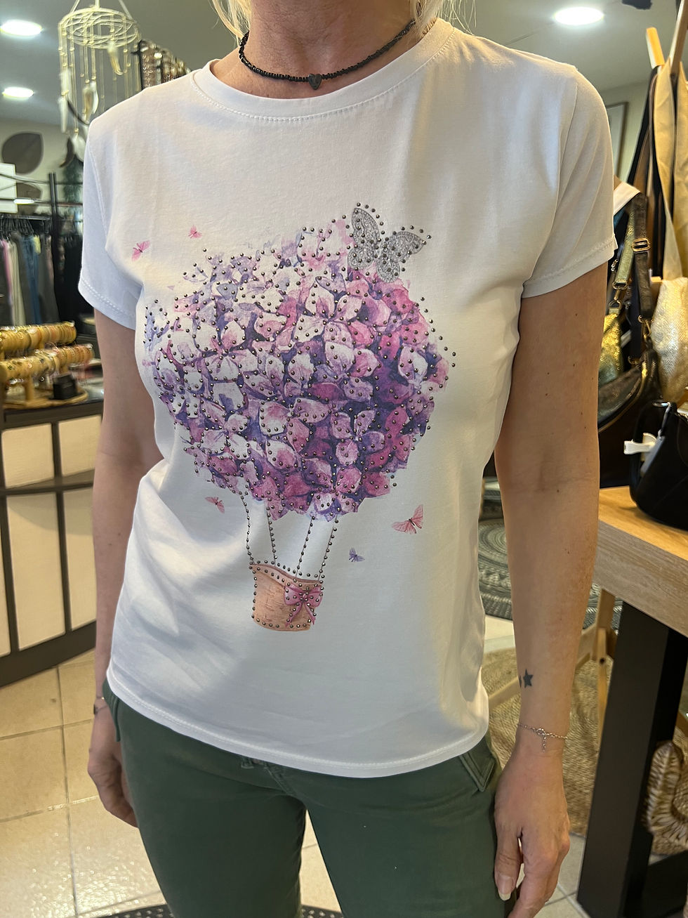 Miniature : Tee-shirt montgolfière avec strass