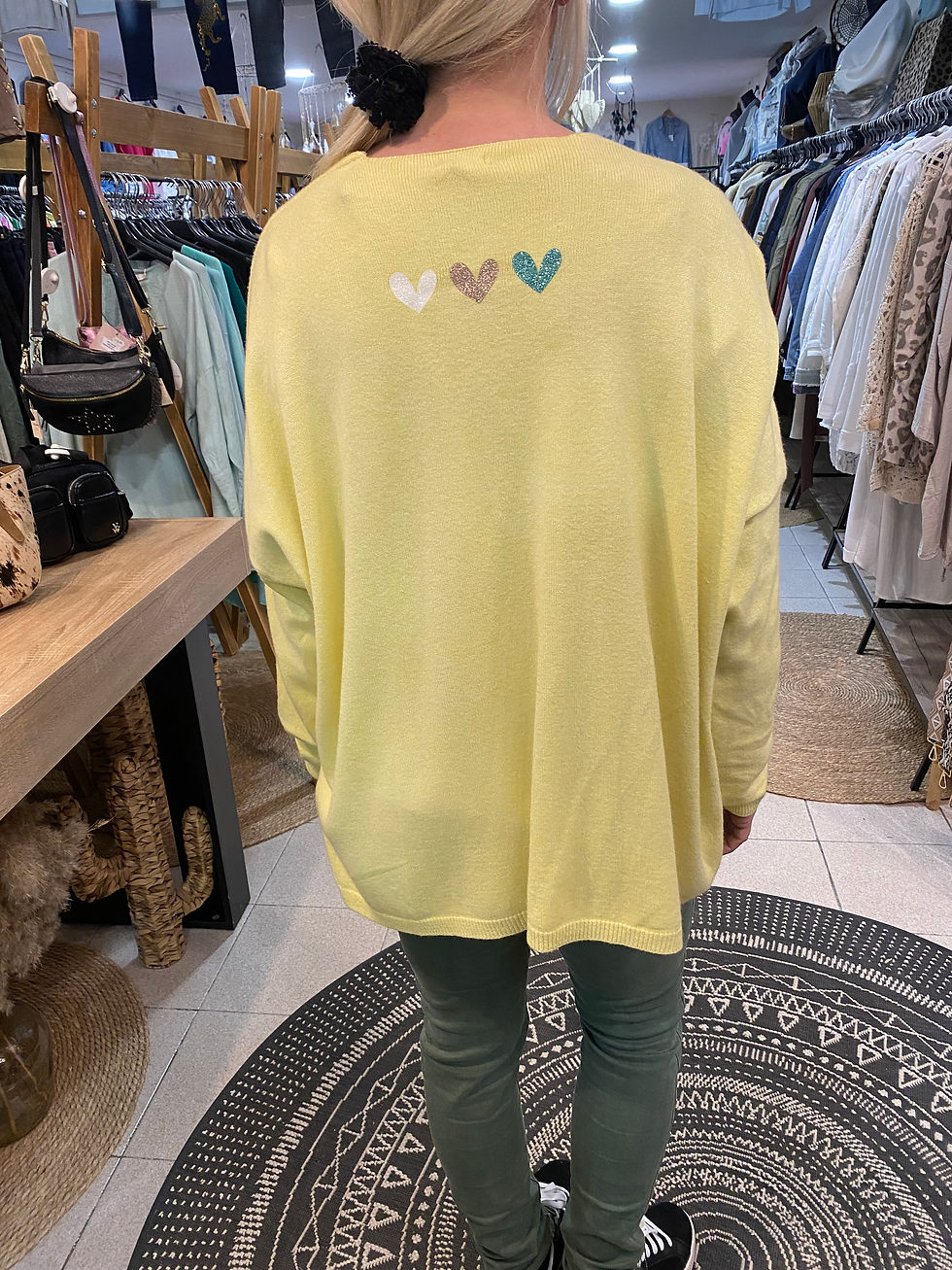 Miniature : Gilet avec coeurs paillettés au dos