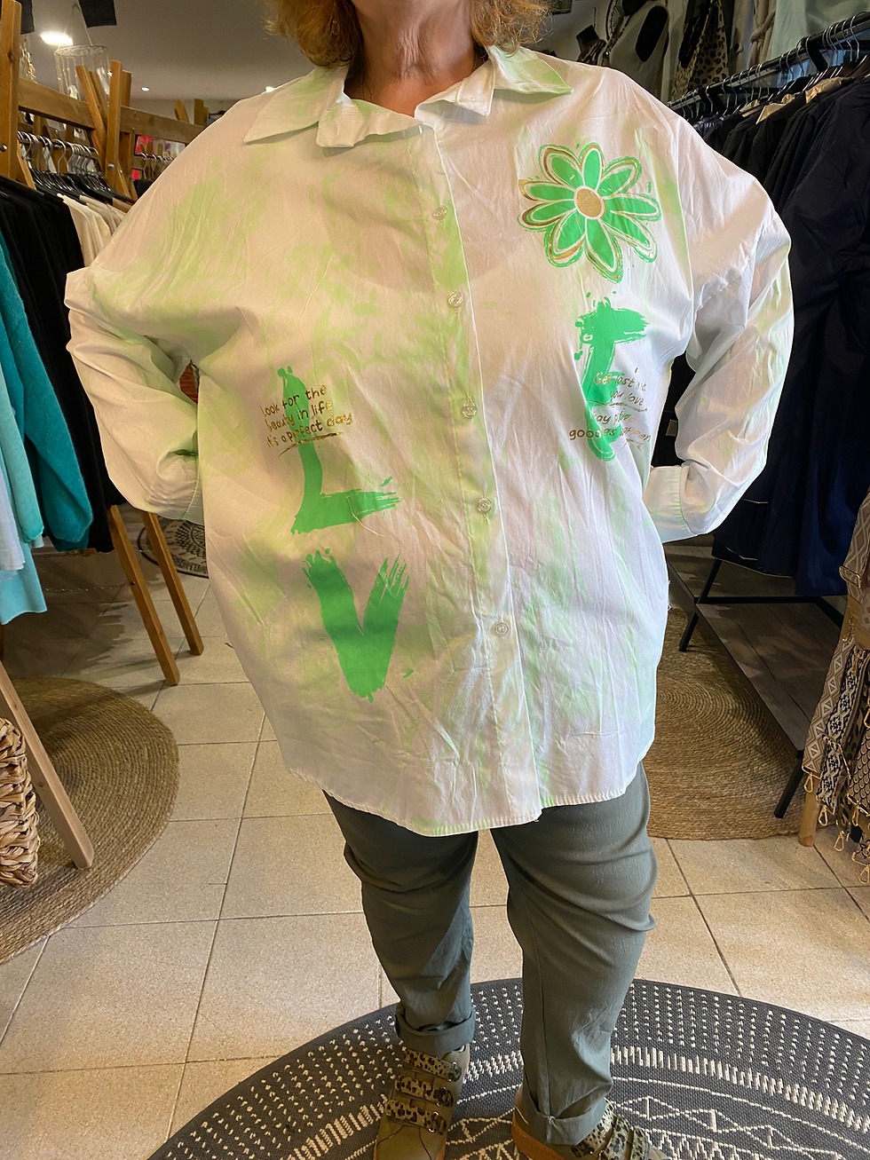 Miniature : Chemise avec fleurs grandes tailles