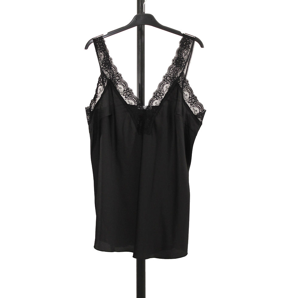 Débardeur noir satiné