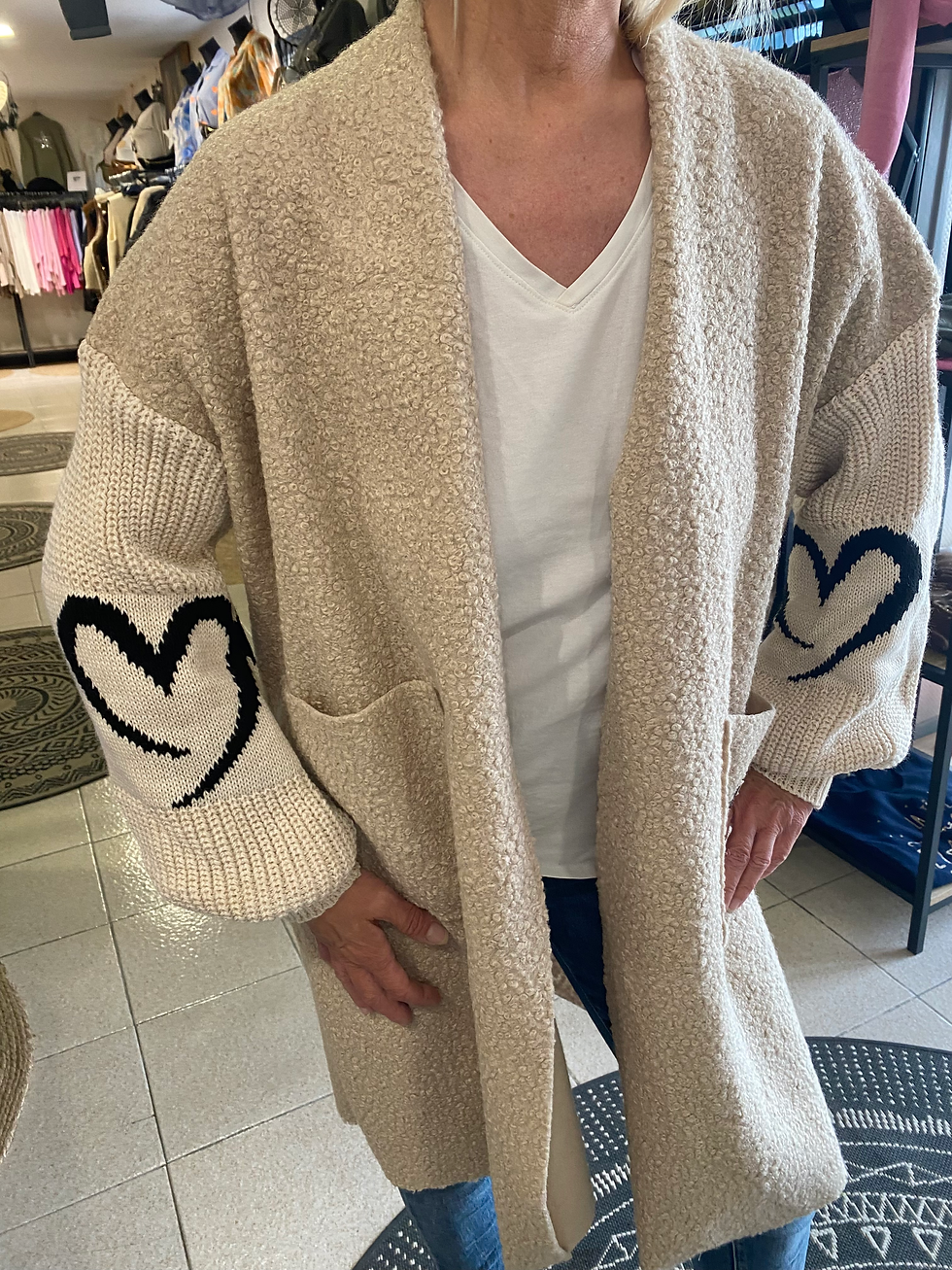 Miniature : Manteau mi-saison avec cœurs 