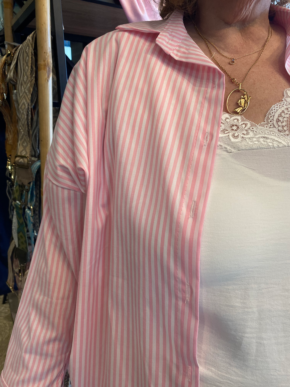 Miniature : Chemise à rayures "Love in the sun" grandes tailles