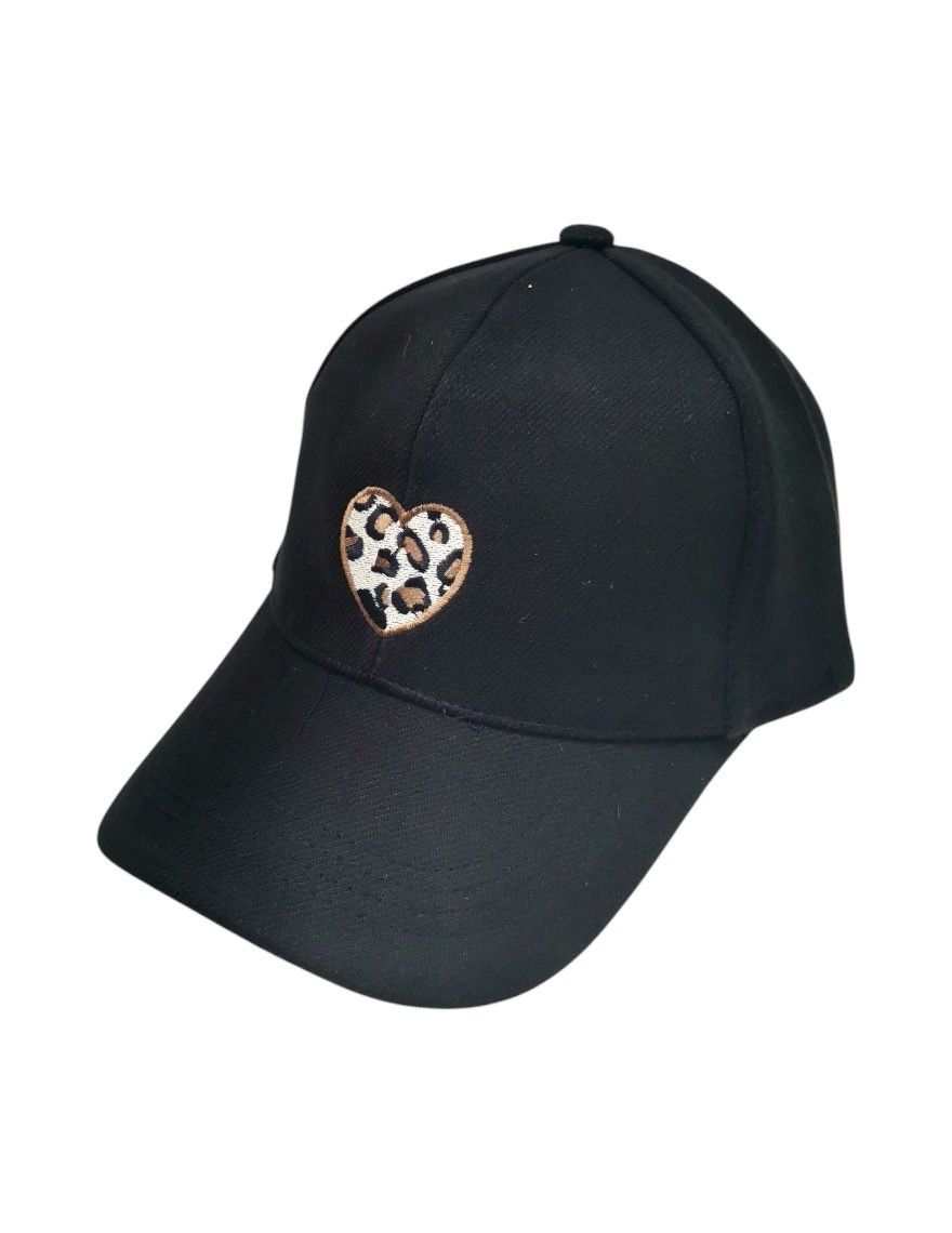 Miniature : Casquette avec coeur léopard 