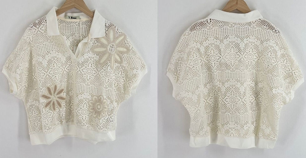 Miniature : Polo en crochet avec fleurs S.Woman