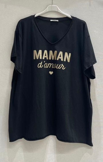 Miniature : Tee-shirt "Maman d’amour" grandes tailles