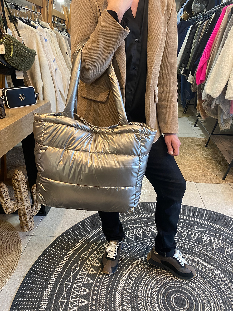Sac matelassé brillant